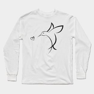 Hummingbird with heart Long Sleeve T-Shirt